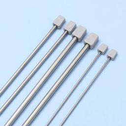 2 Pçs/set Aço Inoxidável Reta Tecer Camisola Crochet Hooks Agulhas de Tricô DIY Ferramentas Acessórios De Metal Crochê Tricô - Image 4