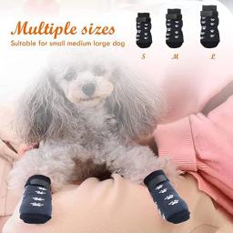 Anti Slip Dog Grip meias com correias, controle de tração, indoor em madeira piso desgaste, pet pata protetor para todos os cães - Image 2