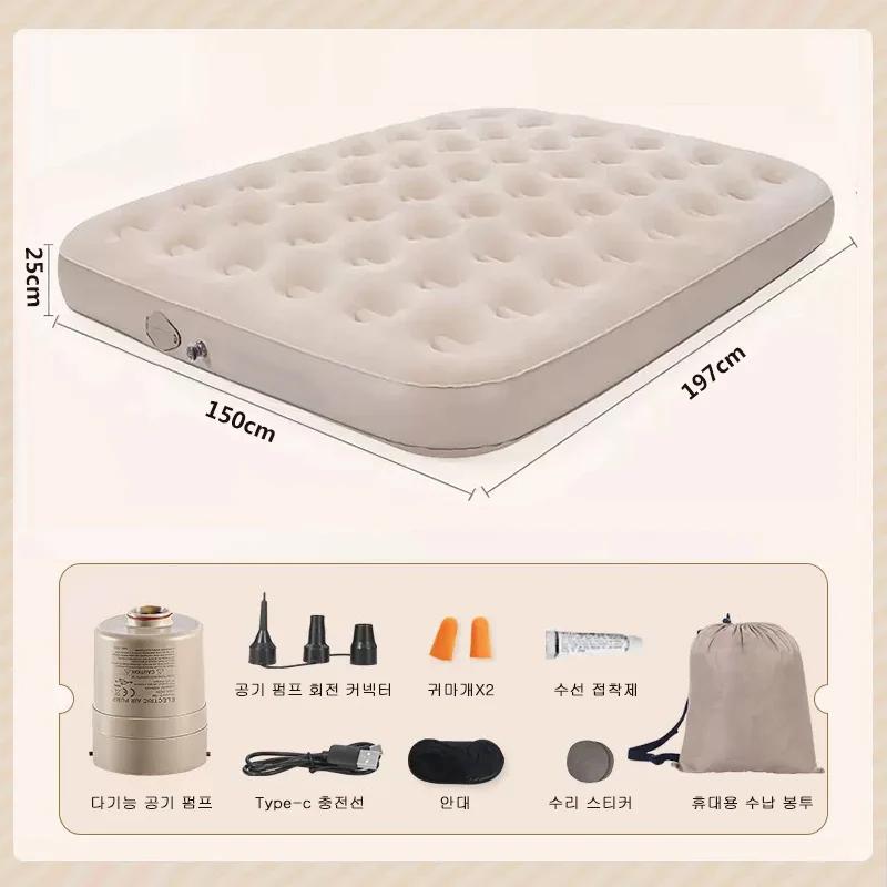 Cama inflável portátil de três camadas, almofada de ar dupla, colchão espessado e elevado, ao ar livre, novo, quente - Image 1