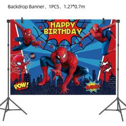 Spiderman Aniversário Decoração Set para Crianças, Fontes Do Partido, Kit De Louça, Banner, Toalha De Mesa, Contexto, Óculos, Balões - Image 6