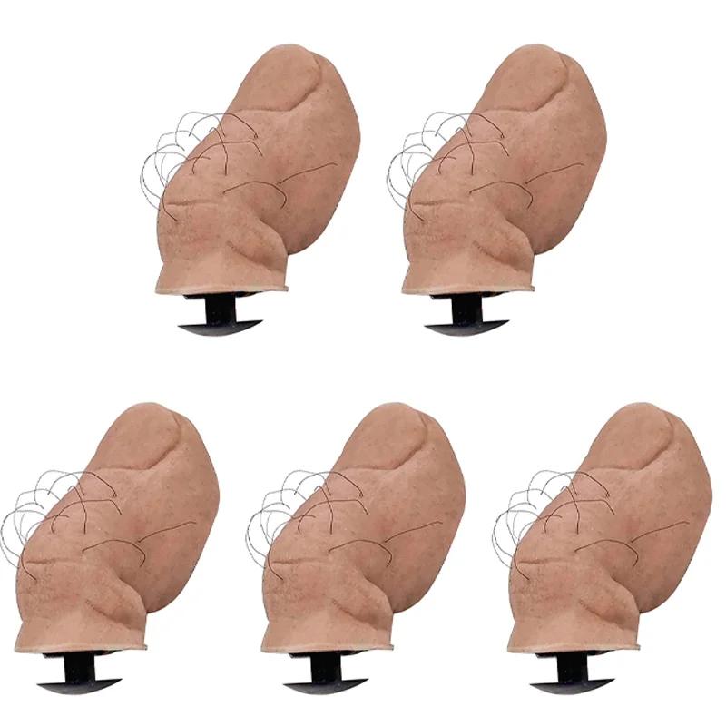 5/10 pçs criativo diy spoof engraçado 3d polegar sapato dedo grande sandália decoração acessórios decorações de borracha dedo do pé grande sapato fivela para sapatos - Image 1