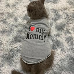 Novo gato bonito roupas primavera animal de estimação colete roupas para gato moda verão pet jacket impresso colete traje engraçado vestuário gato roupas - Image 3