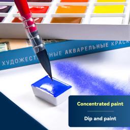 Sonnet-Conjunto de Pintura Aquarela para Artistas, Cores Vívidas Brilhantes, Pigmentos Aquarela, Panelas Completas na Caixa de Cartão, 12, 16, 24 Cores, 2.5 ml - Image 4