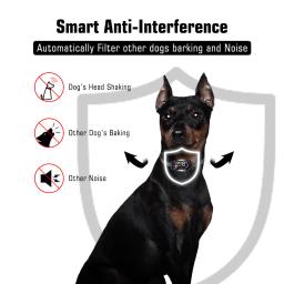 Coleira de Casca Inteligente para Cães Grandes Médios e Pequenos, Coleira de Treinamento Recarregável, Anti-Latidos, Novo, 8 - Image 3