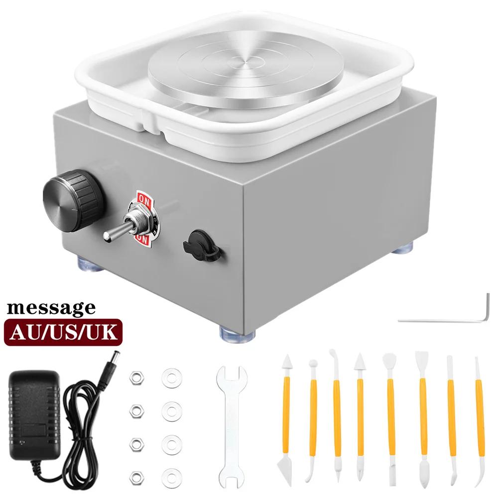 Mini máquina elétrica da roda da cerâmica, ferramentas DIY argila, mesa giratória e Sculpting Kit, cerâmica formando trabalho, 10cm - Image 1
