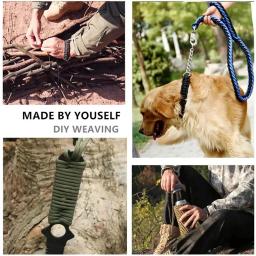 Paracord militar 7 Strand Camping Acessórios, Outdoor Survival DIY Pulseira Corda, Caminhadas Clothesline, Camping Gadgets, 4mm, 100ft - Image 6