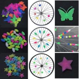 1 pacote luminoso roda de bicicleta raios plástico colorido envoltório tubos decoração mtb mountain road raios acessórios da bicicleta - Image 1