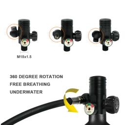 Smaco-mini tanque de oxigênio para mergulho, s400pro, 1l, cilindro de respiração, equipamento de mergulho, esporte aquático, com bomba manual - Image 5