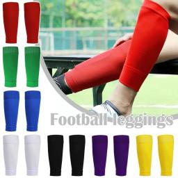 Caneleiras de futebol para esportes ao ar livre, meias de malha de spandex, proteção de perna, meias longas, cor sólida, 14.56 ", T3O3 - Image 1