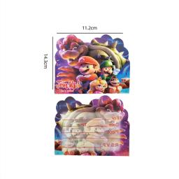 Super Mario Louça Descartável, Cartão De Convite, Decoração De Festa De Aniversário, Chuveiro De Bebê, Louça, Capa, Favor Infantil, Suprimentos De Festa - Image 5