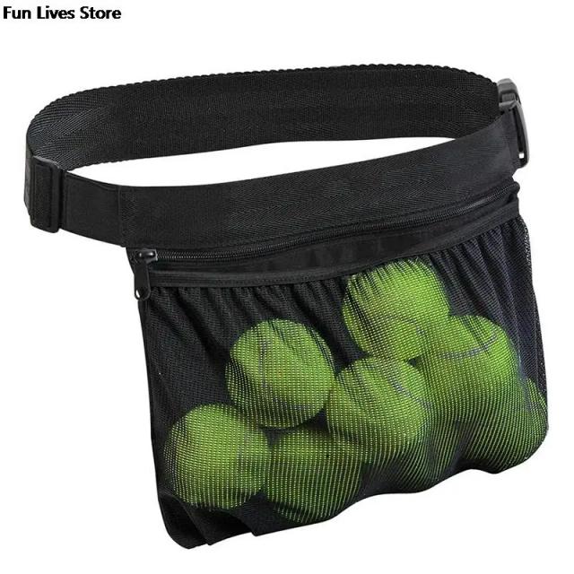 Bolsa de Armazenamento à Prova d'Água para Bola de Tênis e Pickleball - Saco de Cintura para Treinamento Esportivo para Homens e Mulheres