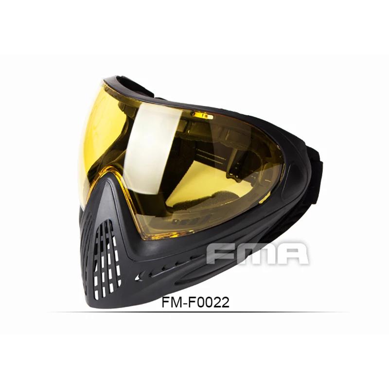 FMA F1 Máscara Facial Completa Com Camada Única Paintball Segurança Máscara Protetora Anti-fog Goggle Máscara Ao Ar Livre Tático Airsoft Equipamento - Image 1