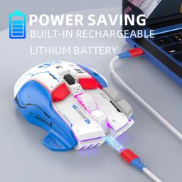Tri-mode 2.4g usb bluetooth sem fio gamimg mouse 12 teclas rgb jogo com fio meche ratos para windows ios escritório em casa portátil pc gamer - Image 4