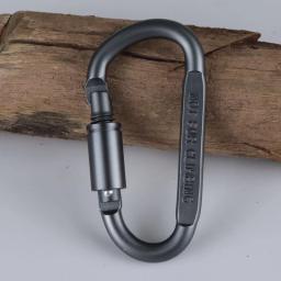 Carabiner Screw Lock Pendurado Gancho, D-Ring Locking Clip Set, Fivela Mosquetão, Equipamento de escalada de acampamento - Image 1