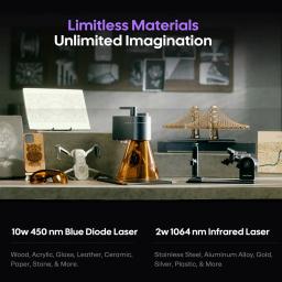 Máquina de gravação a laser LASERPECKER 4 LP4 para todos os materiais Gravador a laser de luz dupla portátil para escultura em metal, madeira e plástico - Image 6