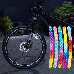 Adesivo reflexivo arco-íris para rodas de bicicleta, Laser Night Glow adesivo para carro, Motocicleta, Segurança noturna, Adesivos de aviso à prova d'água - Image 1
