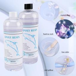 Tudo em Um Silicone Moldes Starter Kit, 1:1 Resina Epóxi Clara para Escritório, Decoração de Casa, Artesanato, Jóias DIY Fazendo Suprimentos - Image 2