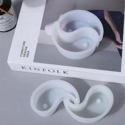 Yin yang vela molde de silicone tai ji artesanal scented vela sabão que faz cera molde resina gesso ornamento artesanato moldes decoração da sua casa - Image 6