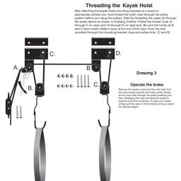Caiaque-Garagem Teto Armazenamento Hoist Hanger, Organização Pendurada, Overhead Bike Lift, Sistema De Polia De Montagem Para Paddleboard - Image 6