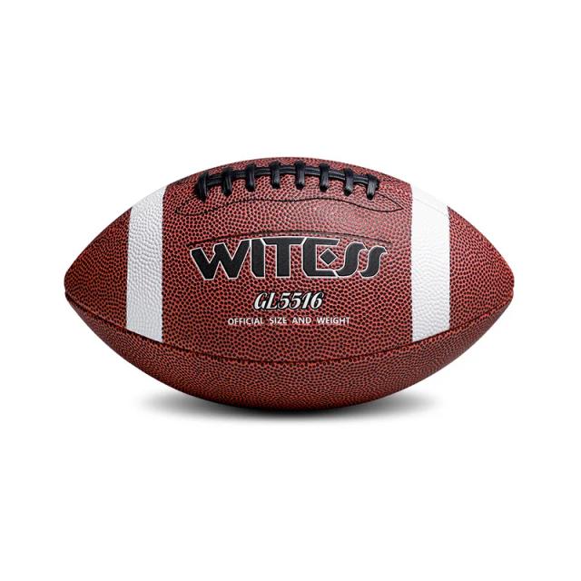 Bola de Rugby Anti-Slip Tamanho 6 para Adolescentes - Resistência ao Desgaste em PU, Costurada à Máquina para Futebol Americano
