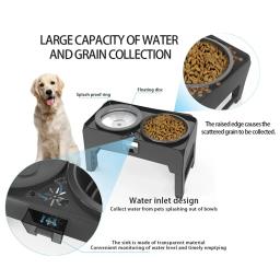 Tigelas elevadas de alimentação lenta para cães Ajustável levantada tigela de cachorro sem derramamento tigela de água antiderrapante Dog Food Bowl Stand para Pet - Image 5