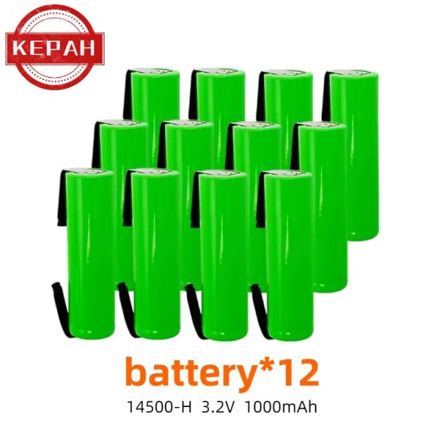 Bateria de lítio soldada 14500 com alta capacidade e potência 1450 3.2V 3.7V carregamento universal, multifuncional e durável 1000mAh