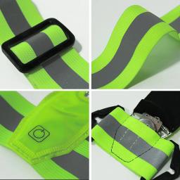 Coletes de segurança reflexivos com luz LED, Colete ajustável, Jaqueta elástica, Colete de ciclismo, 3 modos de luz, Colete esportivo - Image 5
