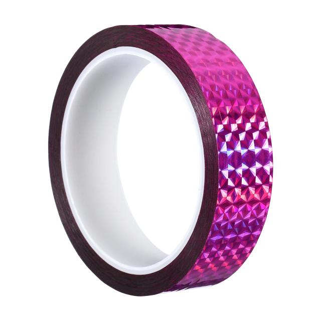 Fita Holográfica Metalizada Adesiva 20/25/35mm x 50m para Artesanato e Decoração DIY