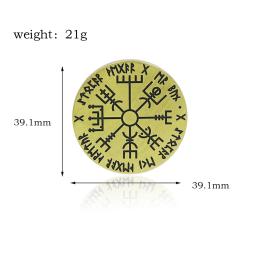 Numeração Moeda Bússola Viking, Coleção de Moedas Nordic Vegvisir, Staves Runa Mágica, Ornamento Lembrança Talismã - Image 6