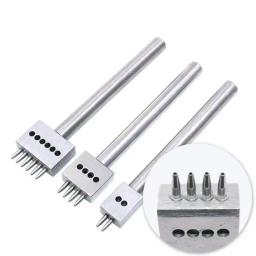Ferramenta de perfuração de couro com espaçamento de 4mm5mm6mm, 2/4/6 pinos, perfurador de costura, cinzel de couro para trabalho de couro, ferramentas artesanais - Image 1