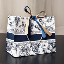 Sacolas de papel floral com fita, embrulho de presentes premium, dia das mães, aniversário, presente, 10 pcs, 20pcs - Image 6