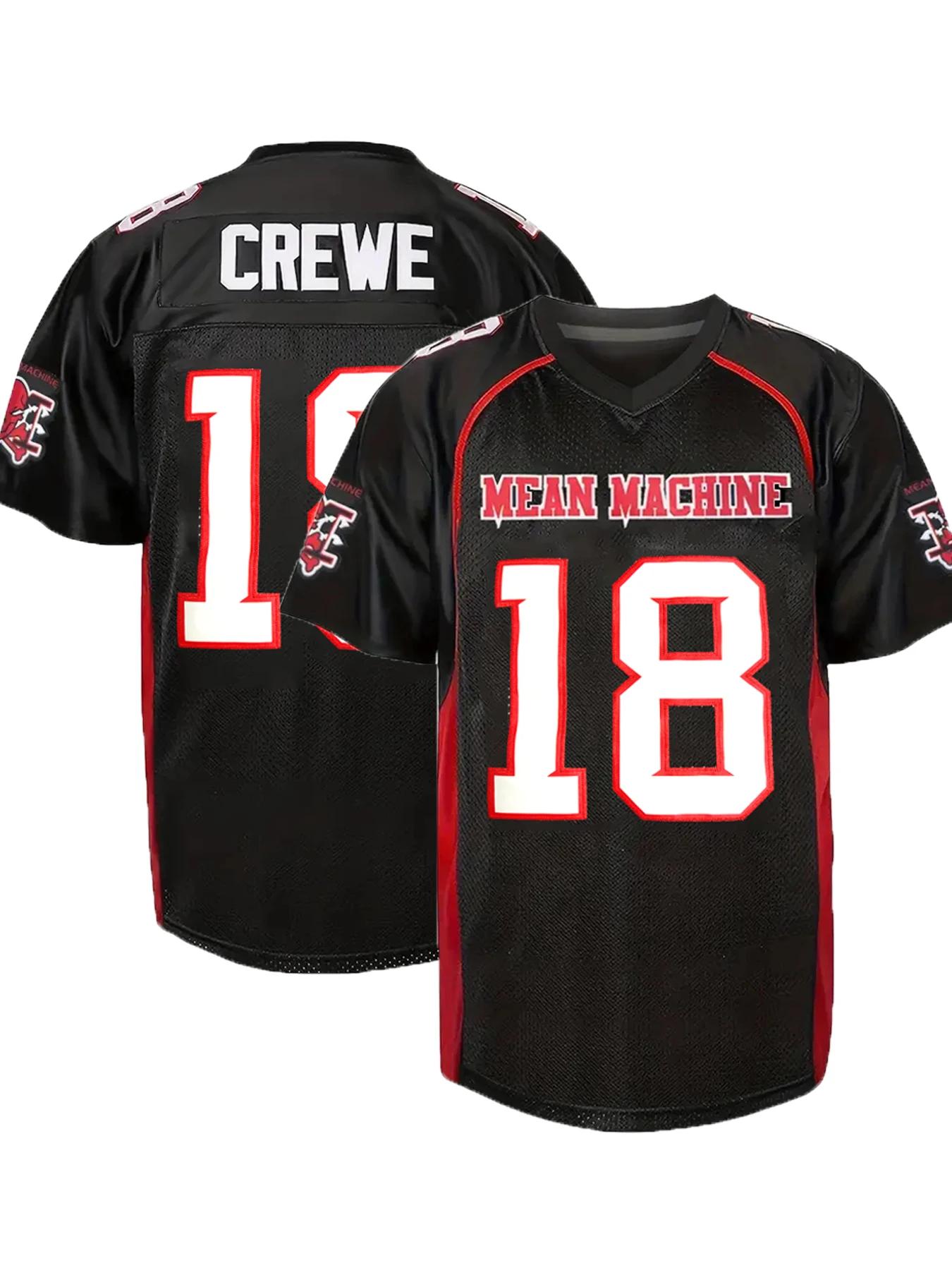 Futebol americano Jersey, MEAN MACHINE 18 CREWE Sports Jerseys, Rugby Outdoor Sportswear Catcher Jersey - Image 1