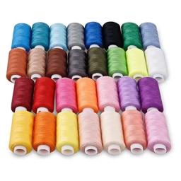 Fio de poliéster Sewing Thread Roll, máquina mão bordado, 200 jardas cada carretel para casa, 24 cores, 100 fios - Image 3