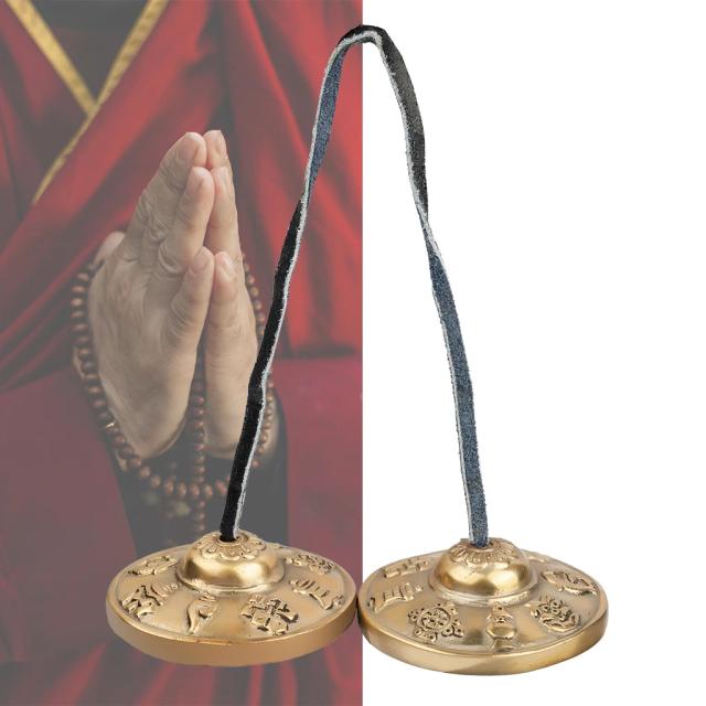 Pratos de Percussão Budistas Tibetan os: Sinos de Meditação Feitos à Mão para Yoga e Mantra