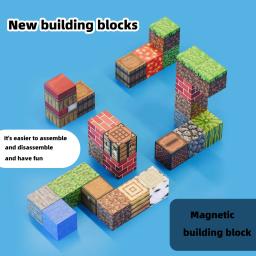 Blocos de construção magnéticos montessori haste brinquedos sensoriais educativos para meu mundo crianças meninos meninas idades 3 + diy cubo magnético presente - Image 4