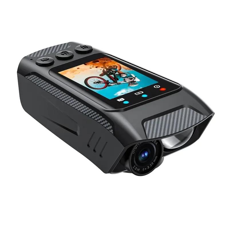 Multifunções Esporte DV Dash Cam com Chifre de Luz, 4K Câmera de Ação Capacete de Bicicleta, Tela HD, Motocicleta, Bicicleta, Ciclismo, 3 em 1 - Image 1
