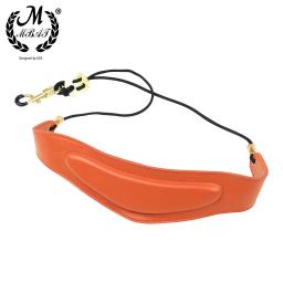 M MBAT-Couro ajustável Arnês Saxofone, Ombro Strap Belt, Sax Correias do pescoço com fecho de gancho, peças saxofone, alta qualidade - Image 4