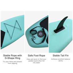 3.2m sup board inflável levante-se paddle board surf leve prancha conjunto com cauda fin pé corda inflator ferramenta de reparo - Image 3