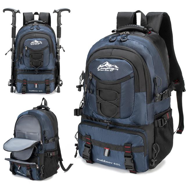 Mochila de viagem 40L impermeável leve caminhadas ao ar livre, mochila de acampamento masculina e feminina