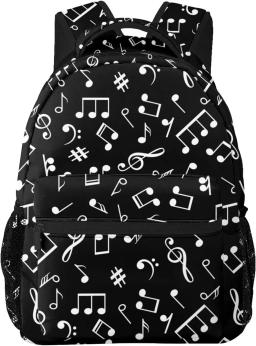 Piano Music Note Mochila para Homens e Mulheres, Mochilas de Computador, Viagem, Caminhada, Camping, Mochila, Mochila, Moda - Image 6