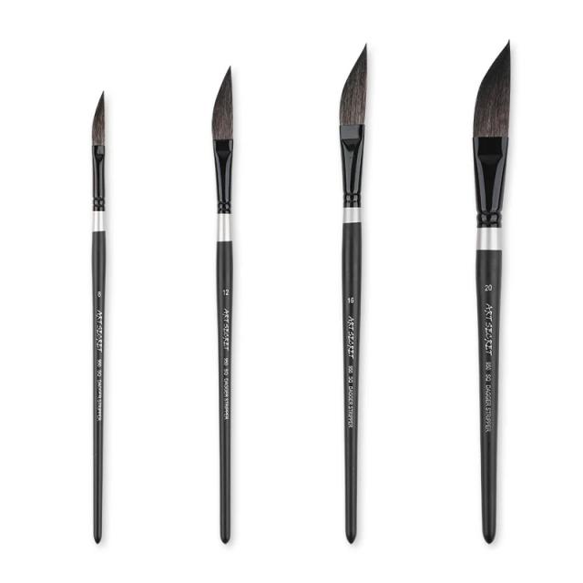 Pincéis de pintura artística 950ds em madeira com punho de esquilo para aquarela e desenho de alta qualidade