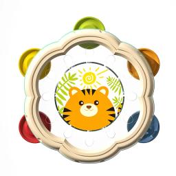 Instrumentos Musicais Montessori Infantis, Chocalho de Tambor de Mão, Música Interativa, Brinquedos Educativos para Bebê, 0, 6, 12 Meses - Image 5