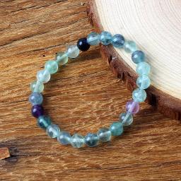 Pulseira de Pedras Naturais para Mulheres e Homens, Jóias, Contas de Fluorita, Yoga e Meditação, Pulseira Energética Curativa, Presente, 6mm, 8mm - Image 6