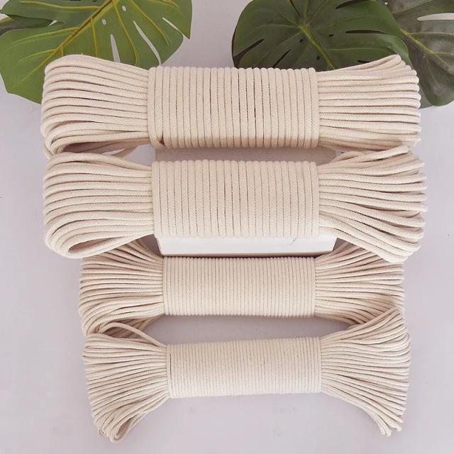 Mastro de Tecido Natural para Decoração de Tapeçarias com Corda de Algodão - DIY Artesanato Têxtil em Diversas Espessuras 1.5-20mm
