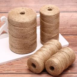 Cordas de juta natural, 50m/80m/100m, de serapilheira, ferramentas de livros de recortes, corda de papel de cânhamo duplo, decoração de artesanato - Image 5