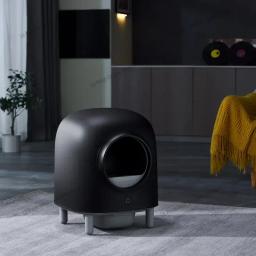 Caixa automática Cat Litter para vários gatos, auto limpeza, Bedpan Pet, controle remoto App, supressão de odores de alertas, desmontagem, 56L - Image 2