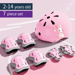 Equipamento de Proteção Infantil, Capacete, Joelho, Cotovelo e Protetores de Mão, Meninos e Meninas, 2, 3, 4, 5, 6, 7, 8, 9, 10, 11, 12, 13, 14 Anos Velho - Image 2