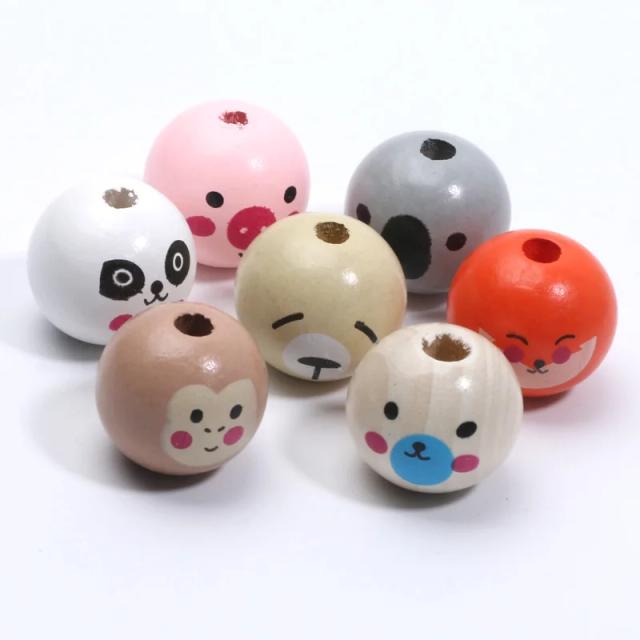 Conjunto de 10 Contas de Madeira de 18mm para Jóias DIY: Pulseiras, Colares e Decoração Home