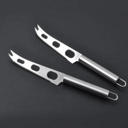 Faca de queijo ferramenta de cozinha aço inoxidável multifuncional ferramenta de cozimento pizza manteiga cortador de macarrão alça circular acessórios de cozinha - Image 1