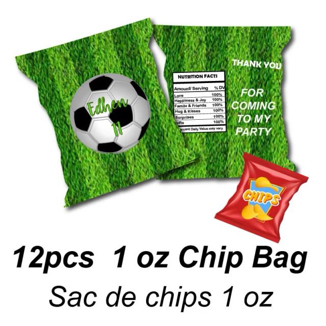 Garrafa de Água Personalizada para Aniversário de Futebol com Etiqueta de Vinho, Bolsa de Suco, Adesivos de Agradecimento e Embrulho de Doces para Festas Temáticas